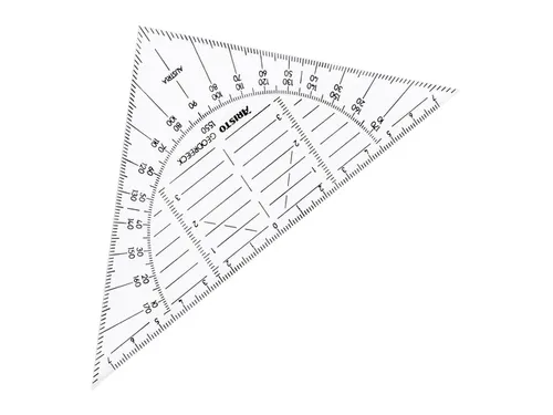 Geodriehoek Aristo 1550 16cm Flexibel Transparant