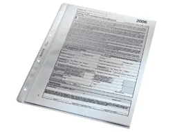 Showtas Leitz 4740 A4 4-gaats 0.12mm PP transparant 100 stuks
