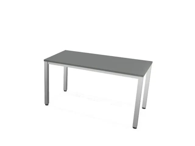vergadertafel HxBxD 74x140x70cm rechthoekig MS-donkergrijs 4voeten Alu