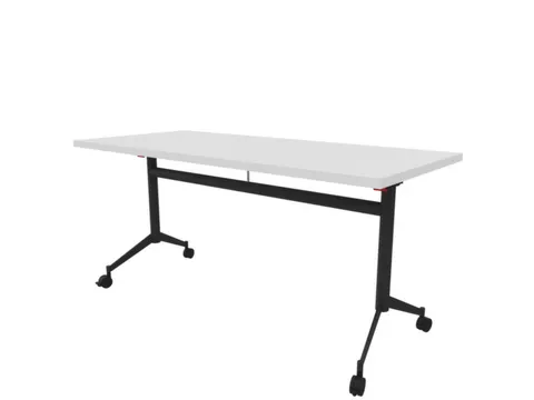 klaptafel,HxBxD 750x1600x700mm,hoekig,T-voet donkergrijs,ovale buis