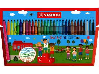Viltstift Stabilo Trio A-Z Assorti 30Stuks - 2