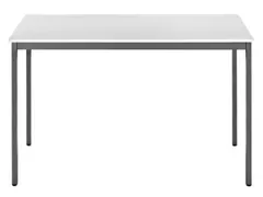 Tafel Vierkant 120x80 Cm Rechthoekig Frame Antraciet Blad Grijs