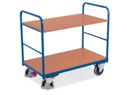 Etagewagen 250kg 850x500mm H 950mm 2 Etages Hout Ral5010