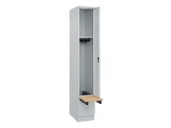 locker met bank,HxBxD 1950x300x815mm,1vak,vak B 300mm,cilinderslot