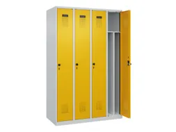 locker voor scheiding van kleding,HxBxD 1850x1200x500mm,4vak