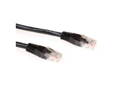 CAT6 U/UTP Netwerkkabel, CCA, 2m, Zwart