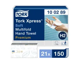 Tork 100289 Xpress Handdoek Premium H2 I-vouw Soft 2-laags 3150 stuks