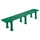 Kunststofbank 415x2000x370mm Zit H 415mm 5 Latten 3 Pootstellen Groen