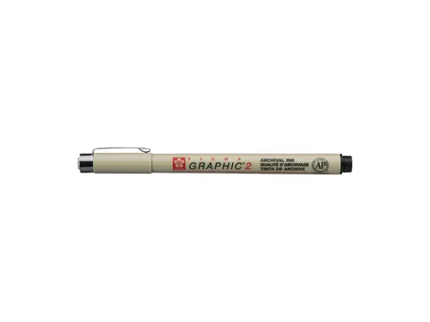 Fineliner Sakura Pigma Graphic 2 2.0mm zwart