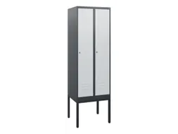 locker,HxBxD 1950x600x500mm,2vak,vak B 300mm,cil.-slot,voetonderstel