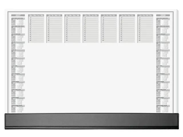 Designonderlegger Sigel Office 27/28 59,5x41cm dag/week- planner 40 ve