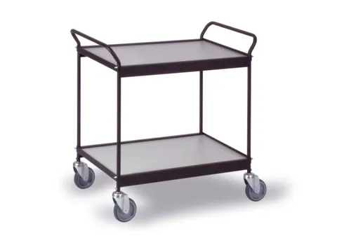 Tafelwagen Draagverm. 150kg Laadvl. Lxb 785x500mm 2 Etages Diepzwart