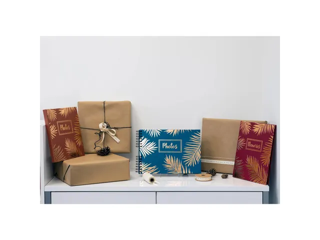 Fotoalbum 30p. zwart 25x25cm PALMA goud