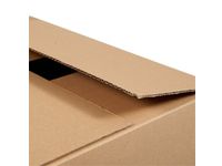 Amerikaanse Vouwdoos 230x190x120mm Enkele Golf FEFCO 0201 bruin