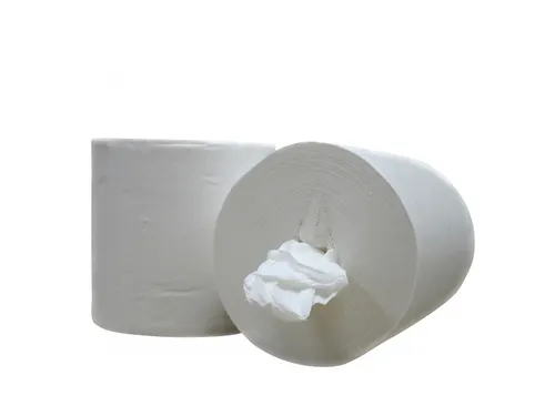 Handdoekrol Wit Midi Coreless cellulose 1-laags 19cmx300m 6 rollen