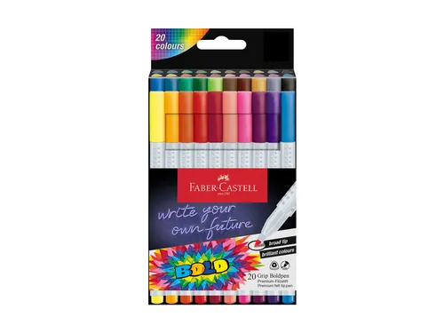 Viltstiften Faber-Castell Grip Bold kartonetui 20 stuks