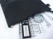 Trousse Foldersys A5 nylon noir avec fermeture éclair métallique
