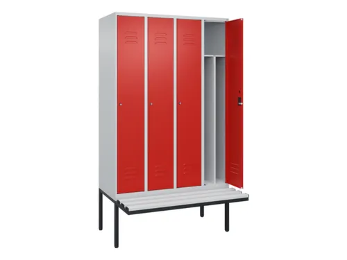 locker voor scheiding van kleding,HxBxD 2120x1200x815mm,4vak