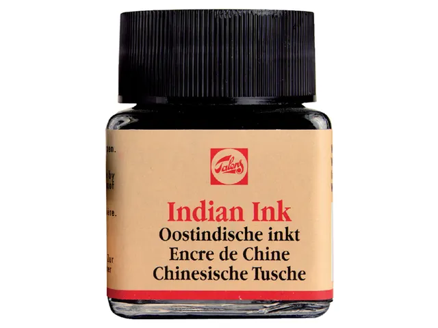Oost-Indische inkt Talens zwart 30ml