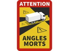 waarschuwingsbord,Attention Angles Morts vrachtwagen,folie
