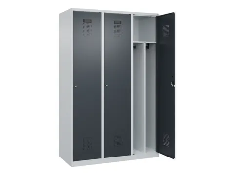 locker voor scheiding van kleding,HxBxD 1850x1200x500mm,3vak