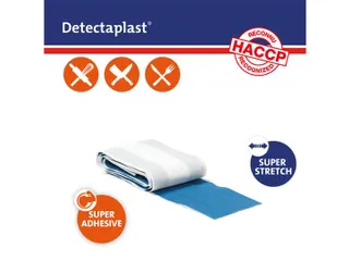 Detectaplast 8188 Textielpleister Elastisch Blauw 6cm x 1 meter - 2