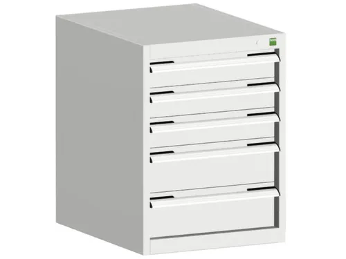 ladekast HxBxD 700x525x525mm 5laden romp RAL7035 front RAL7035