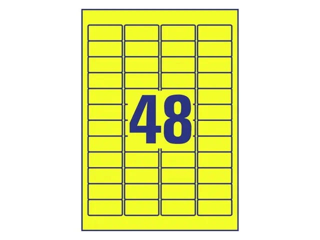 Avery Zweckform Ultra sterk etiket L6103-20 45.7x21.2mm Geel 960 stuks