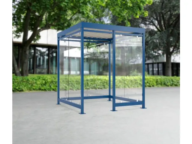 rokersoverkapping,HxBxD 2510x2165x2165mm,wanden EVG,dak trapeziumplaat