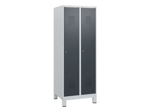 schoollocker,HxBxD 1630x600x500mm,2vak,vak B 300mm,cil.-slot,voeten