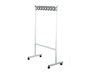 garderoberek,verrijdbaar,HxLxB 1700x550x1000mm,16haak,Staal/kunststof - 2