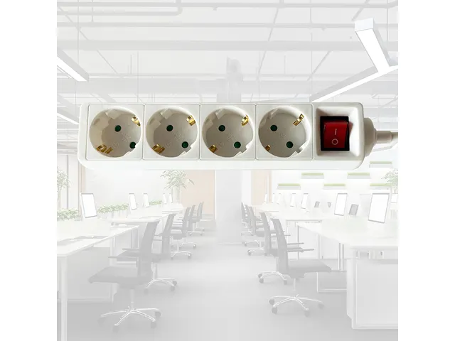 Stekkerdoos BRASQ 4 voudig 1.4 meter wit