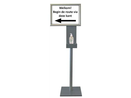 Desinfectiezuil 150 cm clicklijst A3