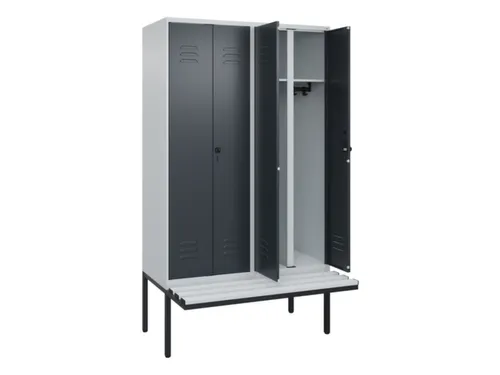 locker voor scheiding van kleding,HxBxD 2120x1200x815mm,4vak
