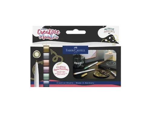 Marker creatief Faber-Castell Goldfaber 1.5 set a 6 stuks Metallic Mom