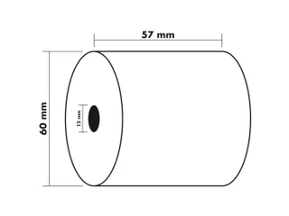 Rol Kassa's Rekenmachines 57X60X12X33 1-Laag Offset Extra Wit 60 Gram - 3