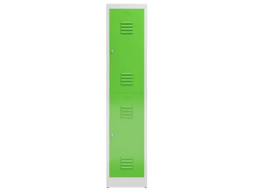 Dubbeldekse garderobekast 1800x415x500mm 2vak B400mm RAL7035 RAL6018