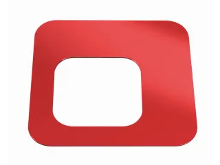 Oplegdeksel,V. Afvalbak 1X100L,Vierkant,1Opening,Staal,Rood - 1