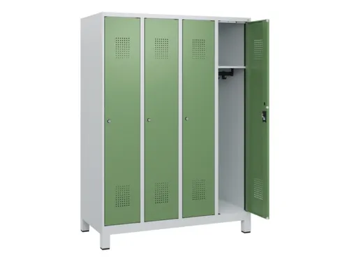 schoollocker,HxBxD 1630x1200x500mm,4vak,vak B 300mm,cil.-slot,voeten