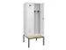 locker met bank,voor scheiding van kleding,HxBxD 2120x800x815mm,2vak
