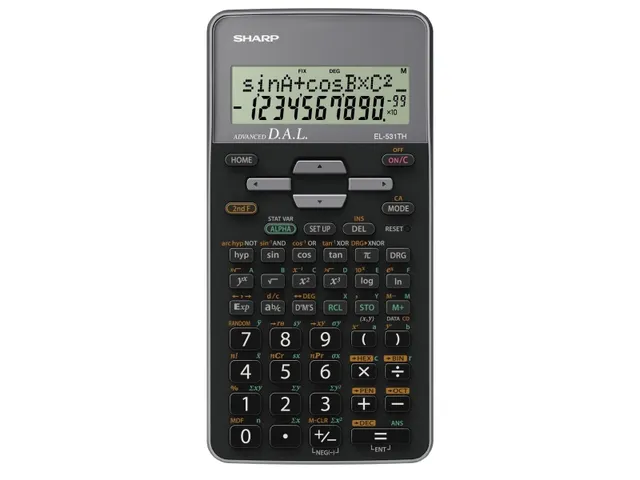 Calculator Sharp-EL531THGY zwart-grijs wetenschappelijk