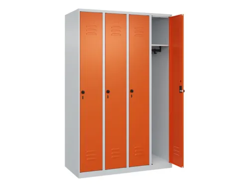 locker,HxBxD 1850x1200x500mm,4vak,vak B 300mm,draaigrendel
