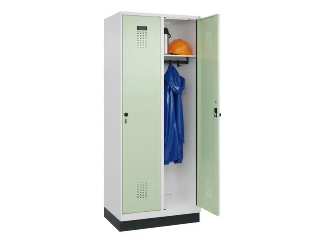 locker,HxBxD 1950x800x500mm,2vak,vak B 400mm,draaigrendel,sokkel