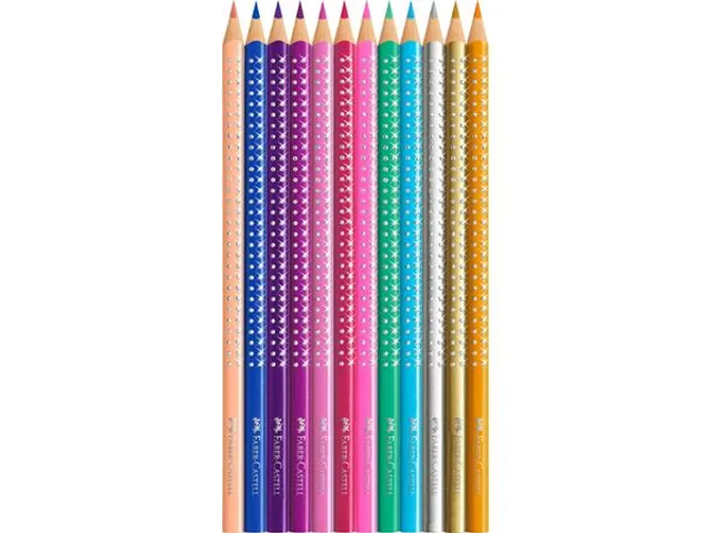 Crayons de couleur Faber Castell Sparkle dans une boîte métallique r