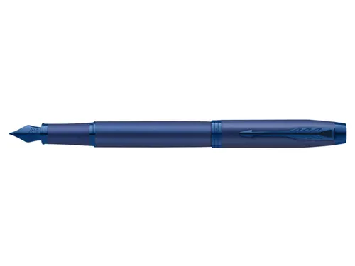 Vulpen Parker IM Monochrome Blue Stainless Steel Medium Blauwe inkt