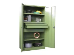 systeemkast,HxBxD 1950x1040x630mm,3xStalen bodem,RAL7035,front RAL3000