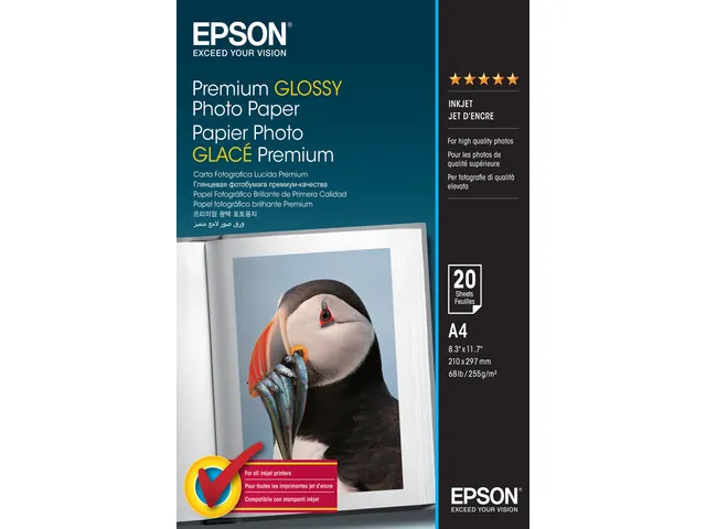Fotopapier S041287 A4 Premium Glossy 255 Gram 20 Vel