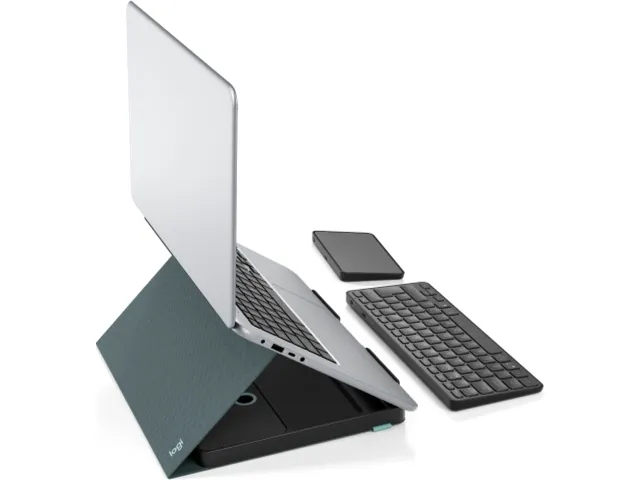 Logitech Casa Pop-Up Desk QWERTY Brits Engels Touchpad Schaar-toets