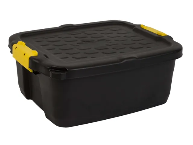 Opbergbox Bankers Box 24 liter met handgrepen robuust zwart