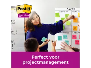 Memoblok Post-it 654 Super Sticky 76x76mm 90 vel rainbow 12 stuks - 6